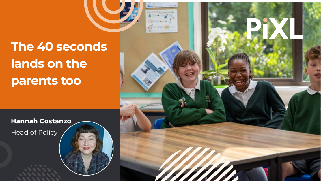 The 40 seconds lands on the parents too 